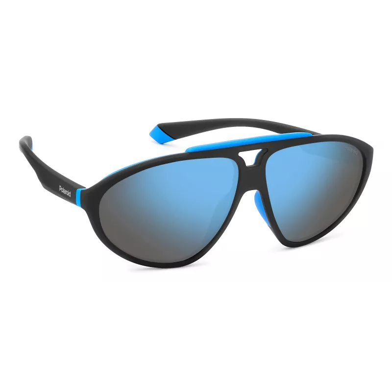 Gafas de sol aviador unisex Polaroid PLD2151/S - Montura negra, lentes grises polarizadas 62 mm