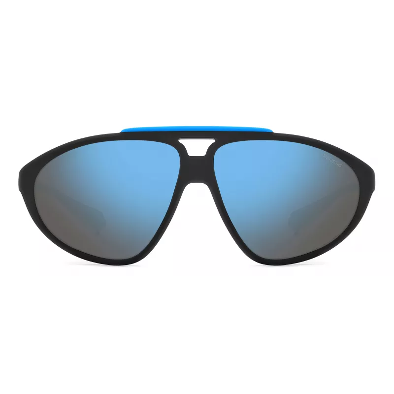 Gafas de sol aviador unisex Polaroid PLD2151/S - Montura negra, lentes grises polarizadas 62 mm