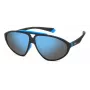 Gafas de sol aviador unisex Polaroid PLD2151/S - Montura negra, lentes grises polarizadas 62 mm