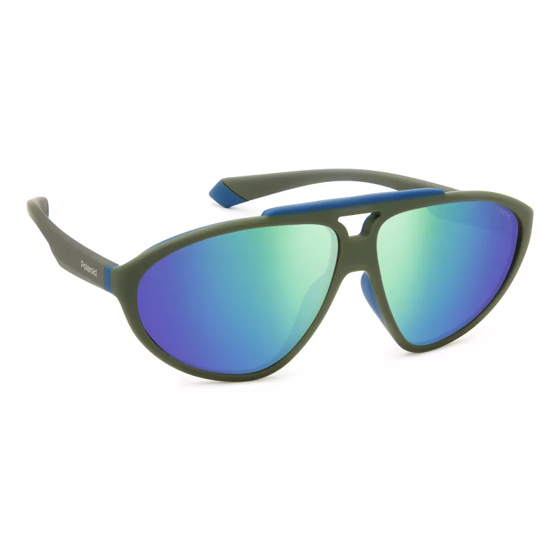 POLAROID PLD2151/S Gafas de sol unisex montura Havana lentes polarizadas verdes 62mm