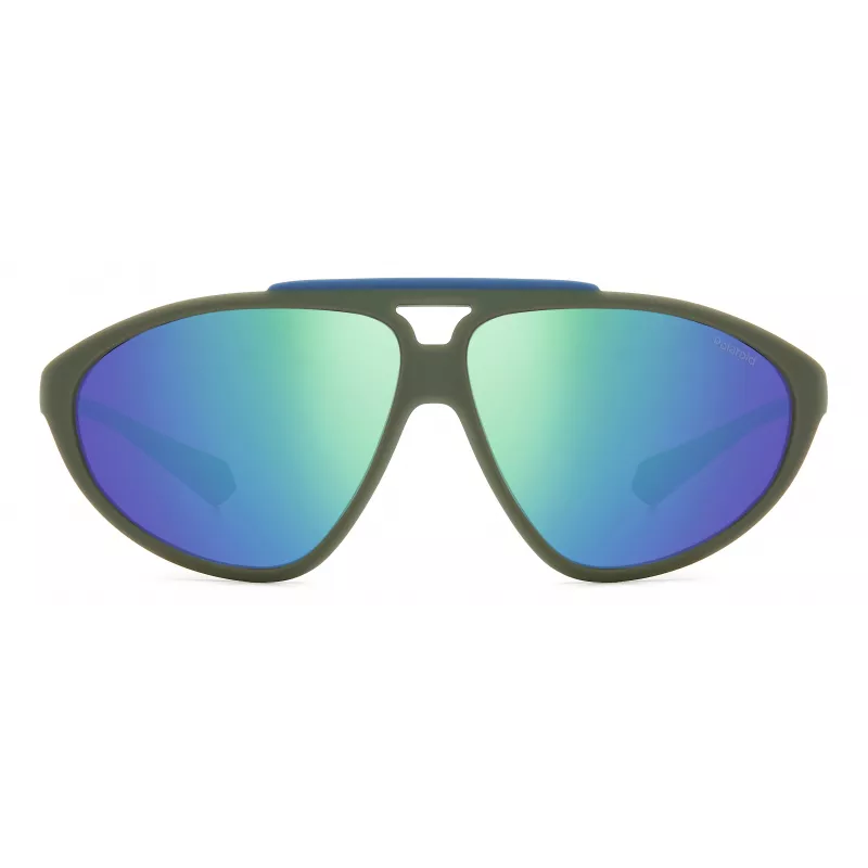 POLAROID PLD2151/S Gafas de sol unisex montura Havana lentes polarizadas verdes 62mm
