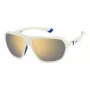 Gafas de sol rectangulares unisex Polaroid PLD2152SVK6 - Montura negra, lentes grises polarizadas, 59 mm