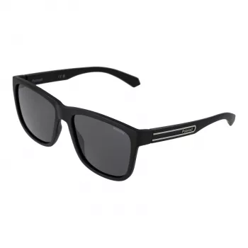 Gafas de sol rectangulares de hombre Polaroid PLD2155S57003 - montura negra, lentes grises polarizadas