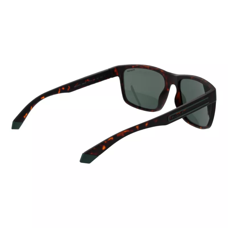 Polaroid PLD2157S57HGC Gafas de sol rectangulares para hombre - Montura Havana, lentes verdes polarizadas