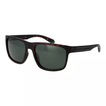 Polaroid PLD2157S57HGC Gafas de sol rectangulares para hombre - Montura Havana, lentes verdes polarizadas