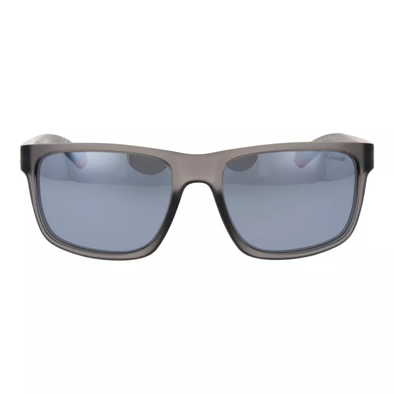 POLAROID PLD2157S57RIW Gafas de sol de hombre rectangulares polarizadas - Montura negra lentes grises 57/18/135 mm