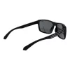POLAROID PLD2158S58807 Gafas de sol hombre polarizadas, rectangulares, montura negra, lentes grises, 58mm