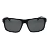 POLAROID PLD2158S58807 Gafas de sol hombre polarizadas, rectangulares, montura negra, lentes grises, 58mm
