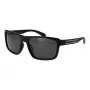 POLAROID PLD2158S58807 Gafas de sol hombre polarizadas, rectangulares, montura negra, lentes grises, 58mm