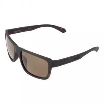 Polaroid PLD2158S58HGC Gafas de sol rectangulares hombre - Montura negra lentes grises polarizadas 58mm