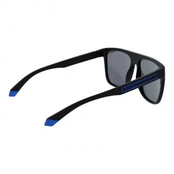POLAROID PLD2162S580VK Gafas de sol rectangulares hombre - Montura negra, lentes grises polarizadas, 58 mm