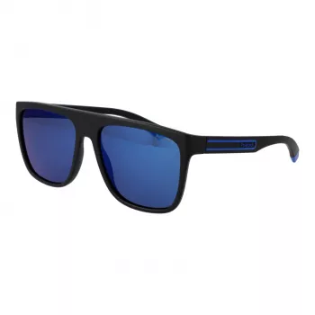 POLAROID PLD2162S580VK Gafas de sol rectangulares hombre - Montura negra, lentes grises polarizadas, 58 mm