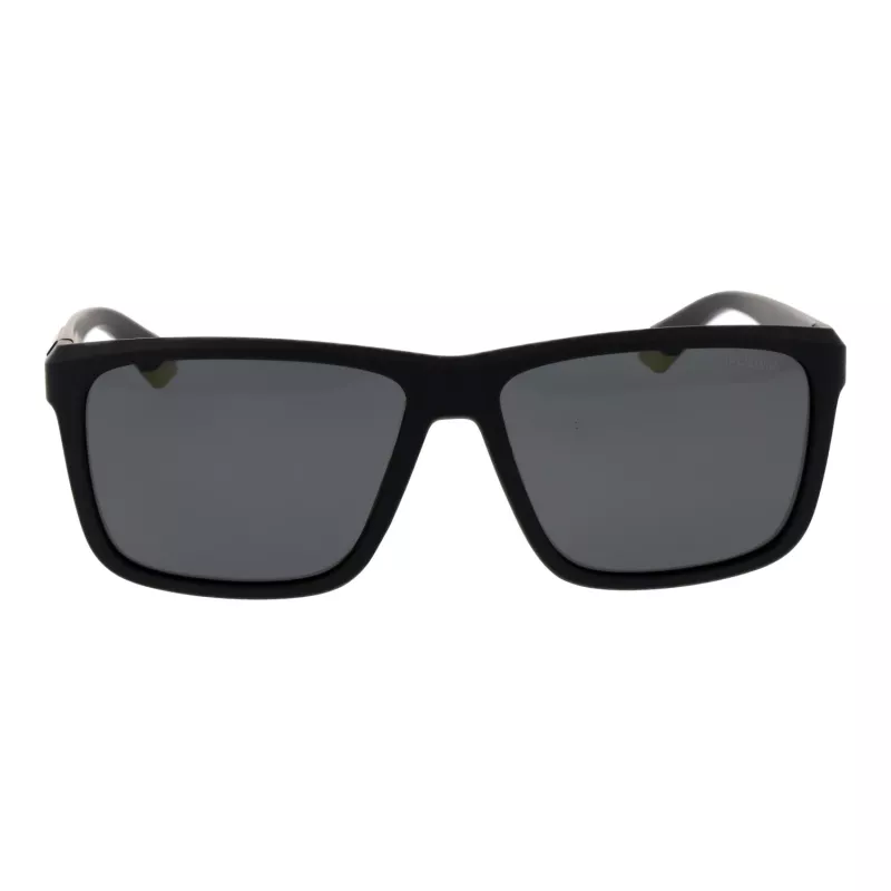 POLAROID PLD2164S58003 Gafas de sol rectangulares polarizadas de hombre - Negro/Gris 58mm