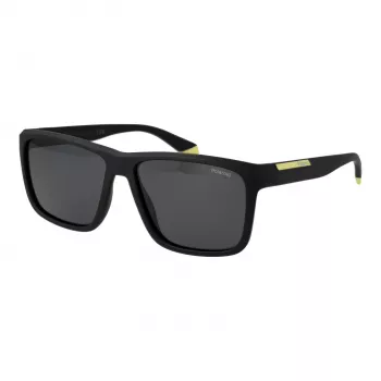POLAROID PLD2164S58003 Gafas de sol rectangulares polarizadas de hombre - Negro/Gris 58mm