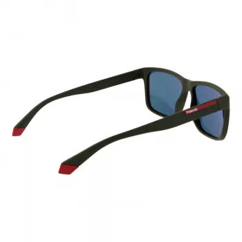 Polaroid PLD2164S58TBO Gafas de sol rectangular para hombre - Montura Havana lentes polarizadas verdes 58mm