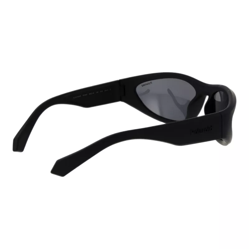 Gafas de sol unisex Polaroid PLD2165/S rectangulares - montura negra, lentes polarizadas grises, 59 mm