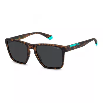 Gafas de sol de hombre Polaroid PLD2167SN9P rectangulares - montura negra, lentes polarizadas grises