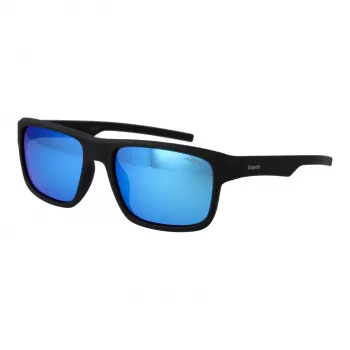 Polaroid PLD3018S55DL5 Gafas de sol rectangulares para hombre - Montura habana, lentes marrones 55/18/142 mm