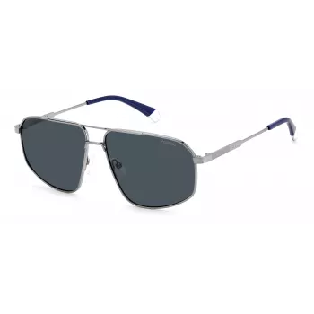 Gafas de sol cuadradas de hombre POLAROID PLD4118SX6LBC Havana verde polarizadas UV400 59mm