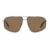 Polaroid PLD4118SX85KS Gafas de sol hombre, rectangulares - Montura Havana, lentes polarizadas marrones - 59 mm