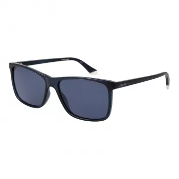 Gafas de sol polarizadas de hombre Polaroid PLD4137/S rectangulares - negro/gris 58mm