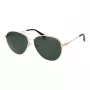 Gafas de sol rectangulares Polaroid PLD4142GSX60P unisex - Montura negra, lentes grises polarizadas - 60/14/145 mm