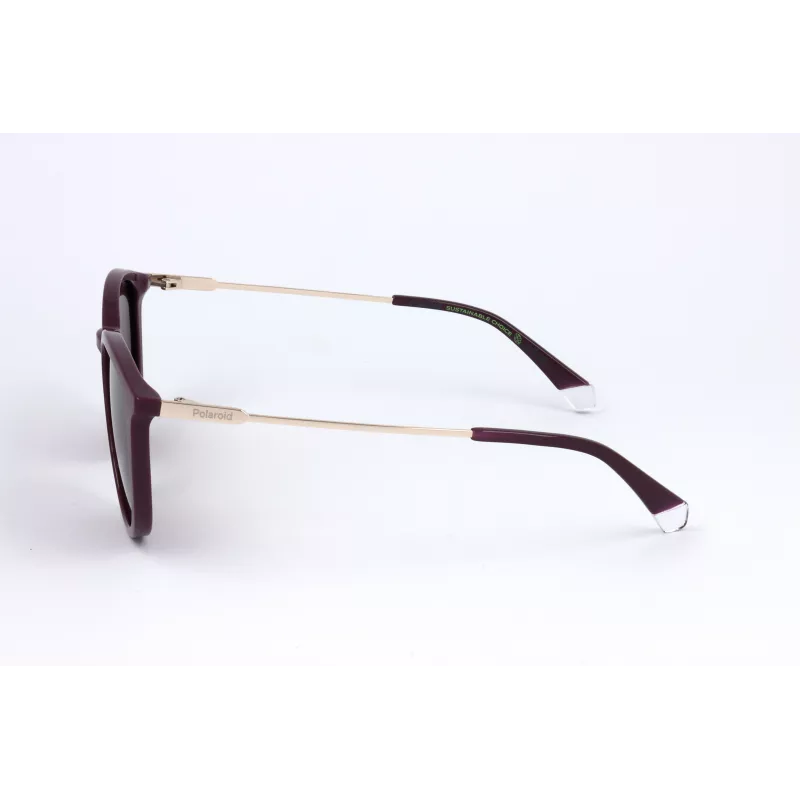 POLAROID PLD4143SXB3V Gafas de sol rectangulares unisex - Montura negra, lentes polarizadas grises, 53 mm
