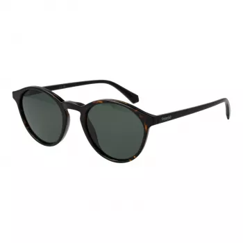 Polaroid PLD4153S50086 Gafas de sol hombre cuadradas Havana de acetato con lentes grises polarizadas