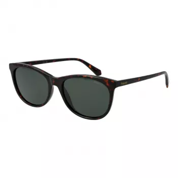 POLAROID PLD4161S55086 Gafas de sol rectangulares de mujer - Montura Havana carey, lentes polarizadas marrones, 55mm