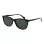 POLAROID PLD4161S55086 Gafas de sol rectangulares de mujer - Montura Havana carey, lentes polarizadas marrones, 55mm