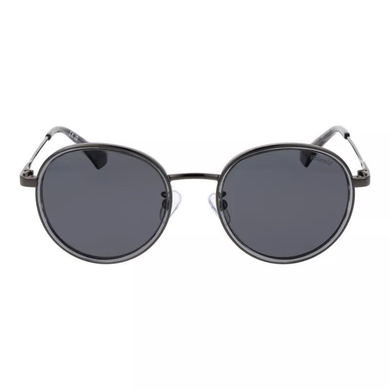 Polaroid PLD4173GSX51K Unisex Gafas de sol cuadradas - Montura negra Lente gris polarizada 51mm