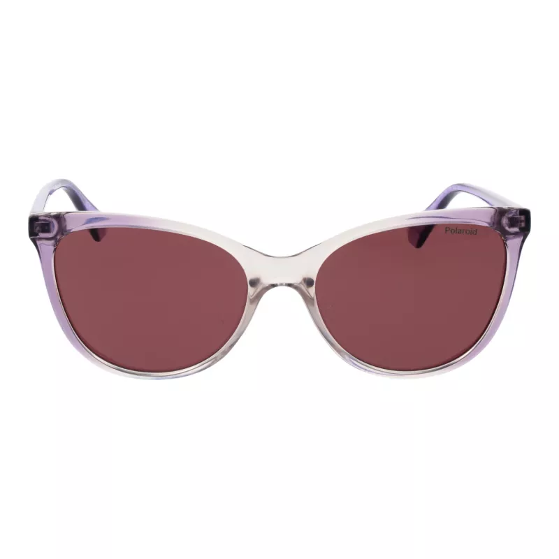Polaroid PLD4179S55B3V Gafas de sol rectangulares de mujer - Montura de acetato havana, lentes marrones polarizadas