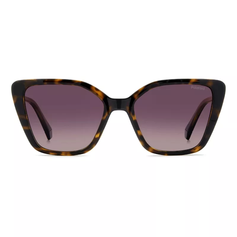 Gafas de sol de mujer Polaroid PLD4189S086, cuadradas - montura de acetato havana, lentes polarizadas grises