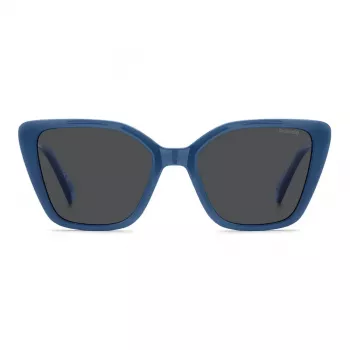 Gafas de sol de mujer Polaroid PLD4189SMVU - montura negra, lentes grises polarizadas, 53 mm