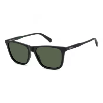 POLAROID PLD4190S003 Gafas de Sol Polarizadas Hombre - Montura Negra Lentes Grises 56mm