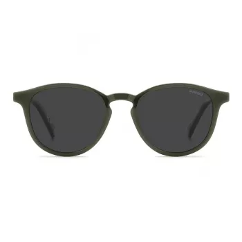 Polaroid PLD4191S4C3 Gafas de sol para hombre - Montura cuadrada gris con lentes grises polarizadas