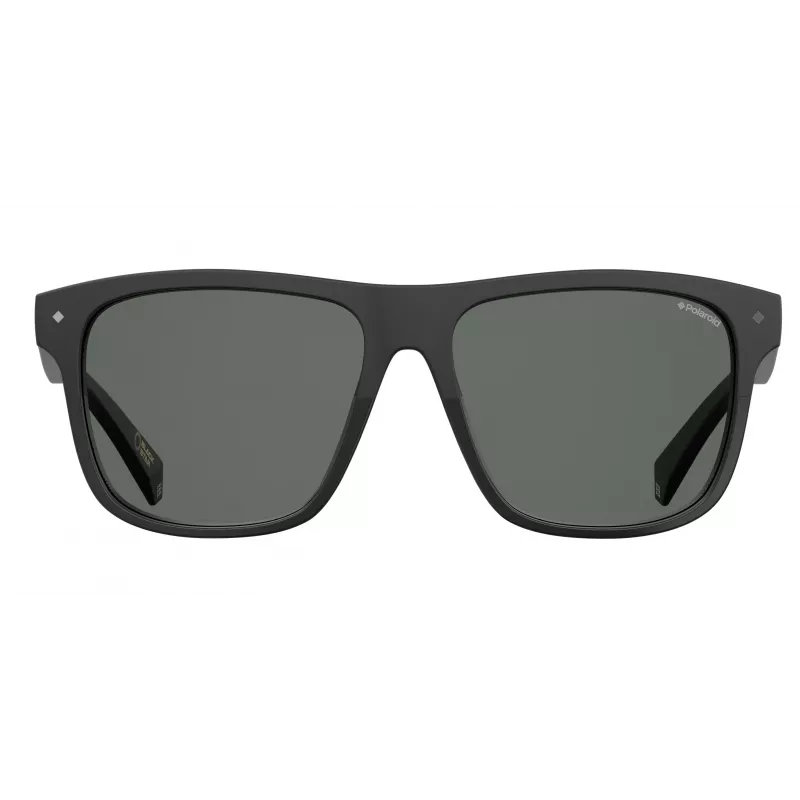 Polaroid PLD6041S807M9 Gafas de sol rectangulares de hombre - montura negra lentes grises 56/16/145 mm