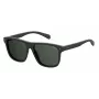 Polaroid PLD6041S807M9 Gafas de sol rectangulares de hombre - montura negra lentes grises 56/16/145 mm