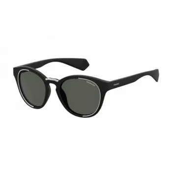 Gafas de sol unisex Polaroid PLD6065S807 rectangulares - montura negra, lentes grises polarizadas, 52 mm