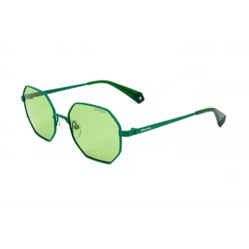 Polaroid PLD6067S1EDUC Gafas de sol unisex - Montura negra, lentes polarizadas grises, 53 mm