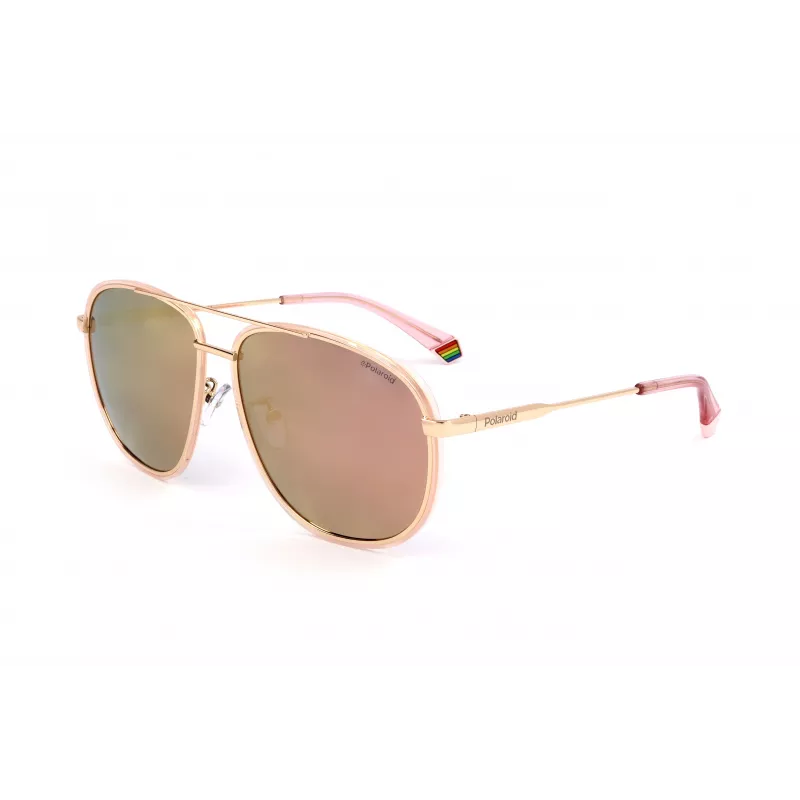 POLAROID PLD6118GS-EYR Gafas de Sol Rectangulares Hombre - Montura Havana, Lentes Marrones Polarizadas