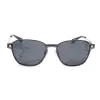 POLAROID PLD6119GCSJ5G Gafas de sol rectangulares unisex - Montura Havana, lentes polarizadas grises, 53 mm
