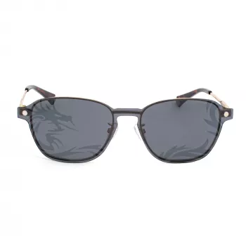 POLAROID PLD6119GCSJ5G Gafas de sol rectangulares unisex - Montura Havana, lentes polarizadas grises, 53 mm