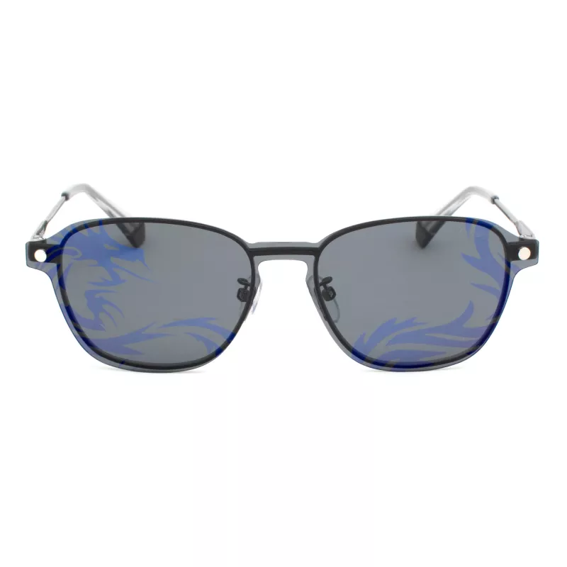 Gafas de sol rectangulares unisex POLAROID PLD6119GCSKJ1 - lentes grises polarizadas, montura negra, 53 mm