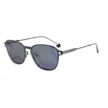 Gafas de sol rectangulares unisex POLAROID PLD6119GCSKJ1 - lentes grises polarizadas, montura negra, 53 mm