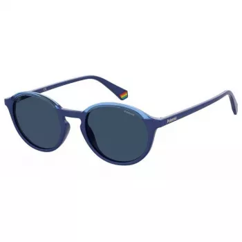 POLAROID PLD6125S-PJP Gafas de sol Pilot unisex - Montura negra, lentes grises polarizadas, 50 mm