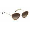 Polaroid PLD6145S10ALA Gafas de sol estilo cuadrado para mujer - Patillas havana, lentes polarizadas marrones, 56 mm