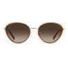 Polaroid PLD6145S10ALA Gafas de sol estilo cuadrado para mujer - Patillas havana, lentes polarizadas marrones, 56 mm