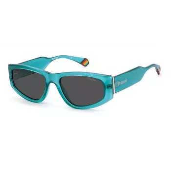 Gafas de sol cuadradas Unisex POLAROID PLD6169S1ED - montura negra, lente polarizada gris 55mm
