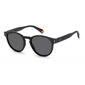 Gafas de sol rectangulares unisex Polaroid PLD6175S807M9 - montura negra lentes grises polarizadas 51mm